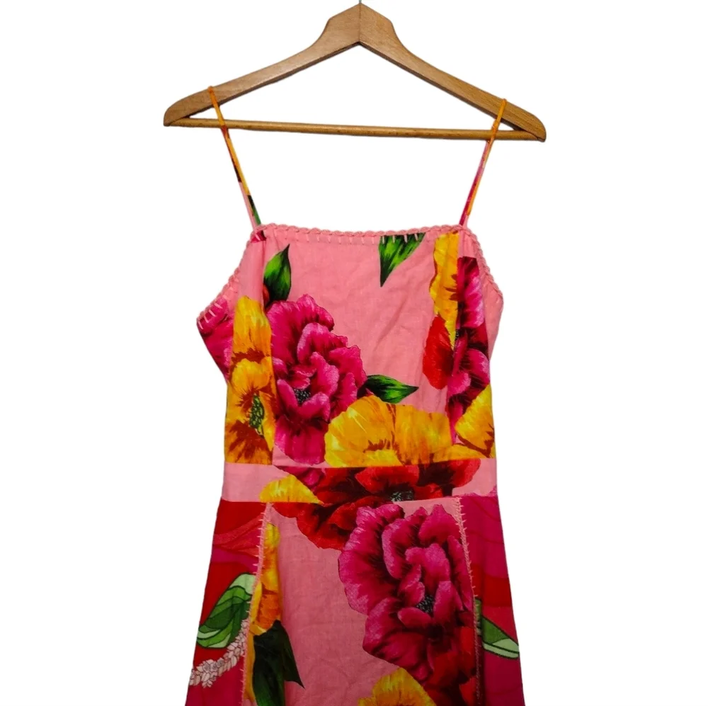 Farm Rio Mixed Chita Floral Midi Dress